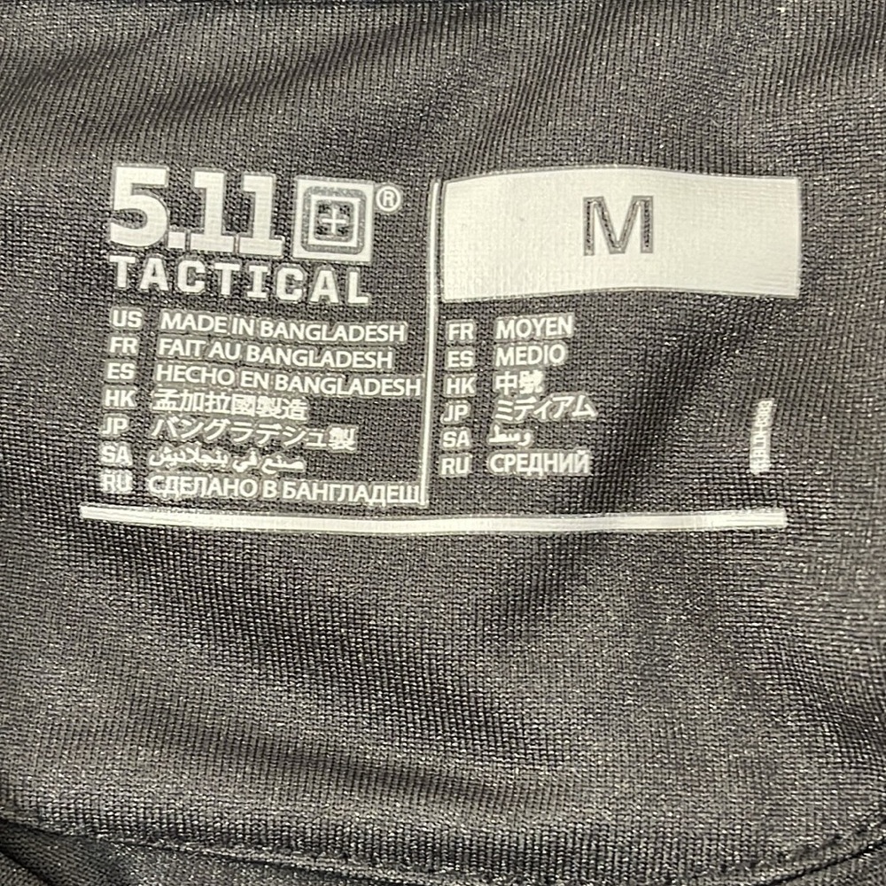 5.11 TACTICAL HELIOS SHORT SLEEVE POLO BLACK SIZE MEDIUM - Picture 8 of 11